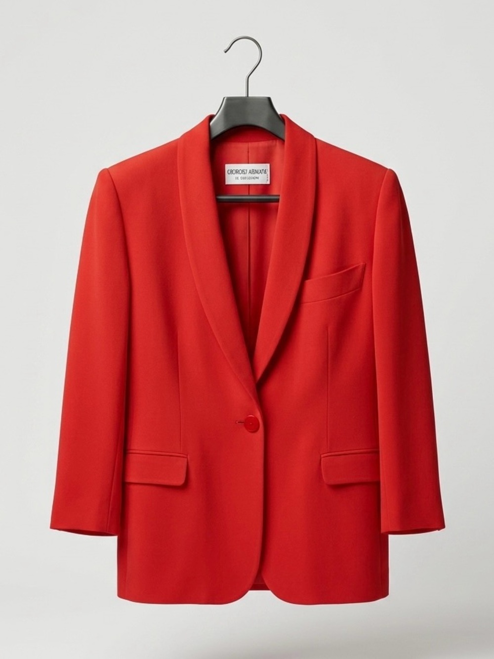 Giorgio Armani Le Collezioni Vintage Luxury Vibrant Red/Orange Women’s Blazer